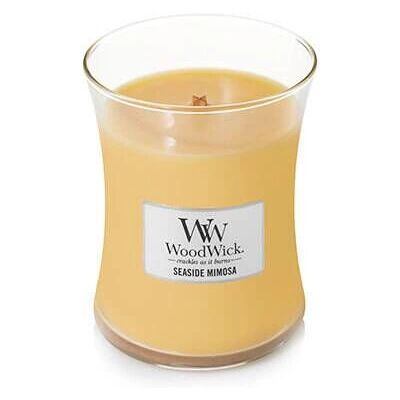 Świeca zapachowa WoodWick Seaside Mimosa - 275g, Z Drewnianym Knotem Świeca zapachowa WoodWick Seaside Mimosa - 275g, Z Drewnianym Knotem