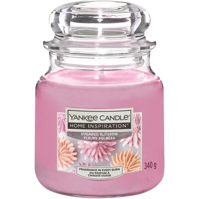 Yankee Candle Sugared Blossom - Wiederverwendbare Glaskerze - 340g - Kerze Yankee Candle Sugared Blossom - Wiederverwendbare Glaskerze - 340g - Kerze