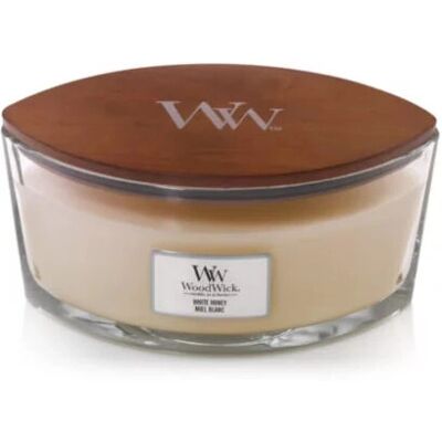 Vela perfumada WoodWick White Honey - Naranja, Vainilla, Toffee - Vela aromática Vela perfumada WoodWick White Honey - Naranja, Vainilla, Toffee - Vela aromática