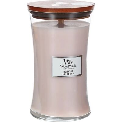 Bougie parfumée Woodwick Rosewood - Grande, Mèche en bois - 609,5 g - Bougie Bougie parfumée Woodwick Rosewood - Grande, Mèche en bois - 609,5 g - Bougie