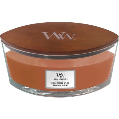Woodwick Chilli Pepper Gelato Kynttilä - Tyylikäs Ellipsi-ikkuna - 453 g Woodwick Chilli Pepper Gelato Kynttilä - Tyylikäs Ellipsi-ikkuna - 453 g
