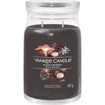 Yankee Candle - Black Coconut Signaturljus - Stor Kruka Yankee Candle - Black Coconut Signaturljus - Stor Kruka