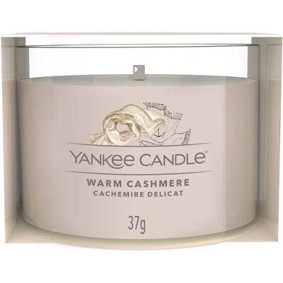 Yankee Candle Cashmere Chaud Votive - Bougie en Cire - Publicité Yankee Candle Cashmere Chaud Votive - Bougie en Cire - Publicité