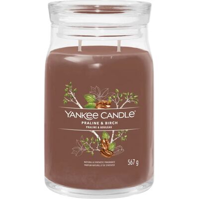 Yankee Candle Signature Birkhout Bruin 567g - Geurkaars Yankee Candle Signature Birkhout Bruin 567g - Geurkaars