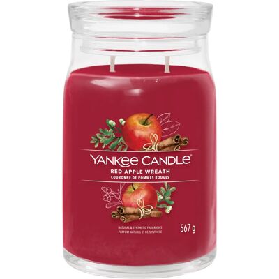 Yankee Candle Rood Appel Krans Signature Kaars - Kaars Yankee Candle Rood Appel Krans Signature Kaars - Kaars