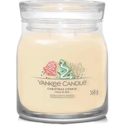 Yankee Candle Christmas Cookie Signature Medium Jar Candle - Bougie parfumée de fête - Publicité Yankee Candle Christmas Cookie Signature Medium Jar Candle - Bougie parfumée de fête - Publicité