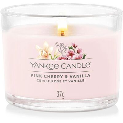Yankee Candle Pink Cherry Vanilla Bougie en Cire - Bougie - Publicité Yankee Candle Pink Cherry Vanilla Bougie en Cire - Bougie - Publicité