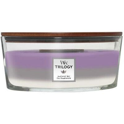 Candela Trilogy Amethyst Sky di WoodWick - Casa Candela Trilogy Amethyst Sky di WoodWick - Casa