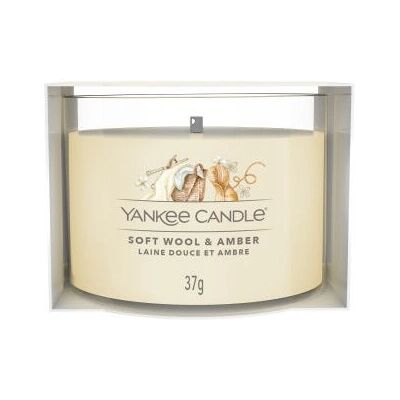 Yankee Candle Soft Wool & Amber - Bougie - Beige - Votive - Publicité Yankee Candle Soft Wool & Amber - Bougie - Beige - Votive - Publicité