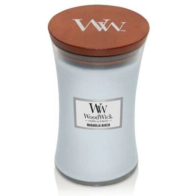WoodWick Magnolie Birke Duftkerze - Große Glasvase - 610g WoodWick Magnolie Birke Duftkerze - Große Glasvase - 610g