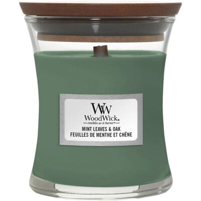 WoodWick Minzeblätter & Eiche Duftkerze - Mittel, Grün, 275g WoodWick Minzeblätter & Eiche Duftkerze - Mittel, Grün, 275g