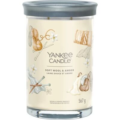 Yankee Candle Soft Wool & Amber Signature Großer Becherkerze - Wachs Duftkerze Yankee Candle Soft Wool & Amber Signature Großer Becherkerze - Wachs Duftkerze
