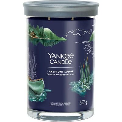 Yankee Candle Lakefront Lodge Grote Blauwe Tumbler - Kaars Yankee Candle Lakefront Lodge Grote Blauwe Tumbler - Kaars