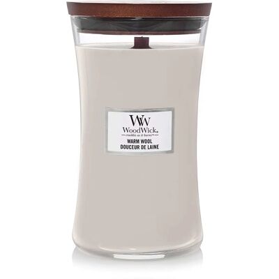 Bougie parfumée Woodwick Warm Wool - Grande sablier - 610g - Publicité Bougie parfumée Woodwick Warm Wool - Grande sablier - 610g - Publicité