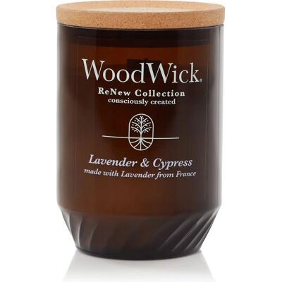 WoodWick Lavendel & Cipres Geurkaars - Kaars WoodWick Lavendel & Cipres Geurkaars - Kaars