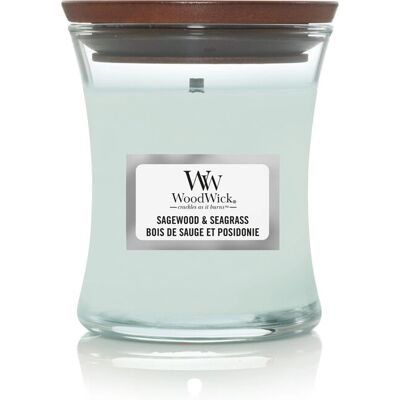 WoodWick Sagewood & Seagrass Candle - 85g Scented Home Decor WoodWick Sagewood & Seagrass Candle - 85g Scented Home Decor