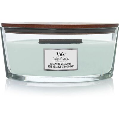 WoodWick Sagewood & Seagrass Ellipse Wachs-Kerze - Wohnaccessoire WoodWick Sagewood & Seagrass Ellipse Wachs-Kerze - Wohnaccessoire