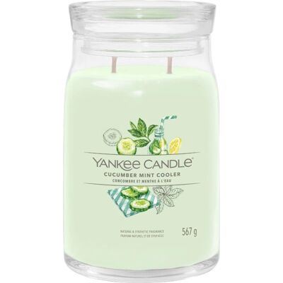 Yankee Candle Gurken Minze Kühler - Große Glas Kerze - Grün - 90h Brennzeit Yankee Candle Gurken Minze Kühler - Große Glas Kerze - Grün - 90h Brennzeit