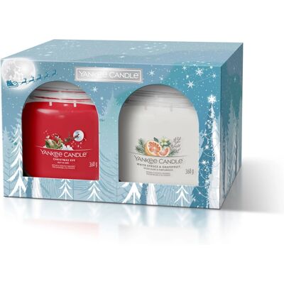 Yankee Candle Značka Model - Jasné světla - Vůně vánočních a Bílá jedle - 2 ks Yankee Candle Značka Model - Jasné světla - Vůně vánočních a Bílá jedle - 2 ks