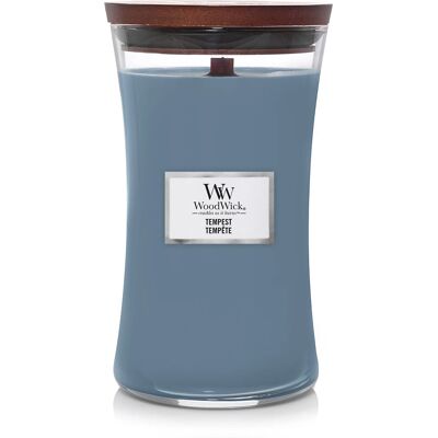 Vela Grande de Tempestad en Reloj de Arena Azul de WoodWick - Vela Vela Grande de Tempestad en Reloj de Arena Azul de WoodWick - Vela