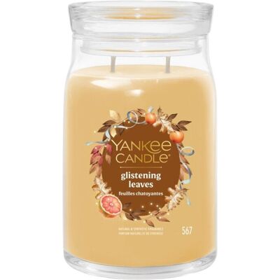 Yankee Candle Glistening Leaves Nagy Váza Signature - Gyertya Yankee Candle Glistening Leaves Nagy Váza Signature - Gyertya