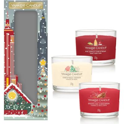 Yankee Candle zestaw 3 świątecznych świec votive - Big Apple Christmas - Unisex Yankee Candle zestaw 3 świątecznych świec votive - Big Apple Christmas - Unisex