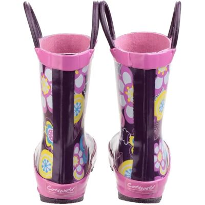 Cotswold Waterproof Kids Puddle Boots - Unisex, Rubber, Bright Design Cotswold Waterproof Kids Puddle Boots - Unisex, Rubber, Bright Design