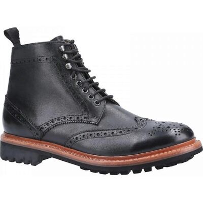 Cotswold Herren Rissington Commando Schnür-Brogue-Stiefel - Schwarz Cotswold Herren Rissington Commando Schnür-Brogue-Stiefel - Schwarz