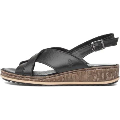Hush Puppies Elena Crossover Wedges - Noir Hush Puppies Elena Crossover Wedges - Noir