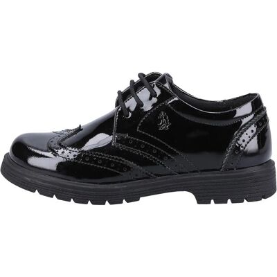 Hush Puppies Sally Patent Girls School Shoes - School Shoes Hush Puppies Sally Patent Girls School Shoes - School Shoes