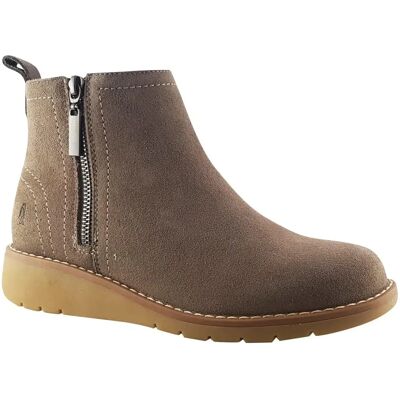 Hush Puppies Libby Enkellaarsjes - Taupe Hush Puppies Libby Enkellaarsjes - Taupe