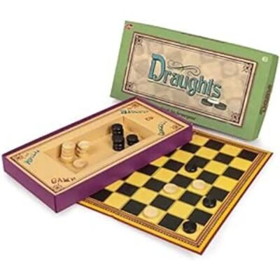 Tobar Checkers Board Game - Family Strategy Classic - 2 Players Tobar Checkers Board Game - Family Strategy Classic - 2 Players