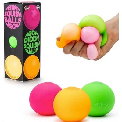 Tobar Neon Diddy Squish Balls - 3-Pack Tobar Neon Diddy Squish Balls - 3-Pack
