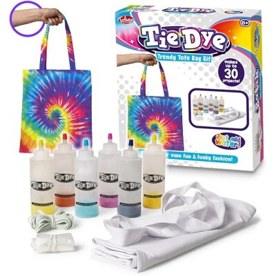 Tobar DIY Tie Dye Set för Väska och Stoffpåse - Kreativ Färgglad Design Tobar DIY Tie Dye Set för Väska och Stoffpåse - Kreativ Färgglad Design