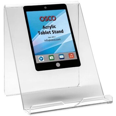 Osco Acryl-Tablet-Halter - Transparent für iPad, FaceTime, Surfen Osco Acryl-Tablet-Halter - Transparent für iPad, FaceTime, Surfen