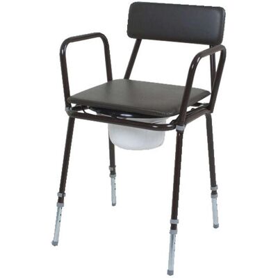 NRS Healthcare Dovedale Adjustable Commode - Height, Detachable Arms - Commodes NRS Healthcare Dovedale Adjustable Commode - Height, Detachable Arms - Commodes