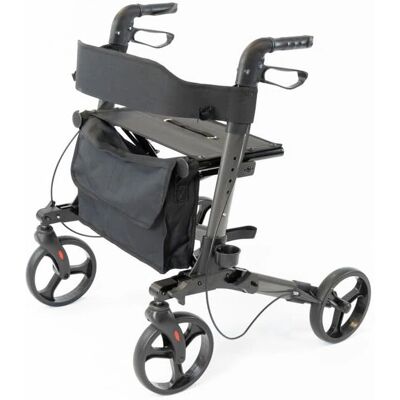 NRS Healthcare 4 Wheel Triple Fold Aluminium Rollator - Walking Frames & Rollators NRS Healthcare 4 Wheel Triple Fold Aluminium Rollator - Walking Frames & Rollators