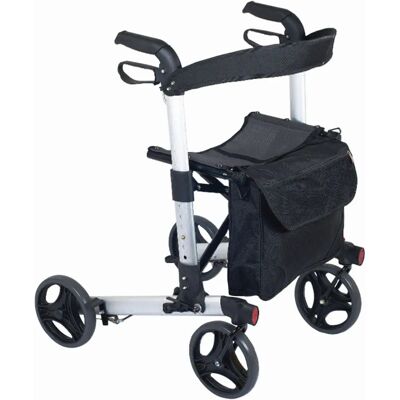 NRS Healthcare Compact Easy Rollator - Plateado - Marco de caminata y Rollator NRS Healthcare Compact Easy Rollator - Plateado - Marco de caminata y Rollator