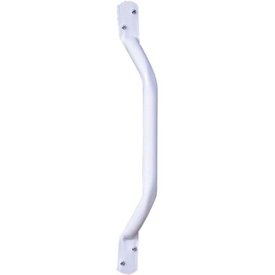 NRS Healthcare Offset Flat End Grab Rail - White - 455mm - Grab Rail NRS Healthcare Offset Flat End Grab Rail - White - 455mm - Grab Rail