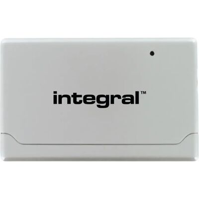 Lecteur de cartes multi d’Integral - USB 2.0 - SD, Micro SD, MemoryStick - Blanc - Publicité Lecteur de cartes multi d’Integral - USB 2.0 - SD, Micro SD, MemoryStick - Blanc - Publicité