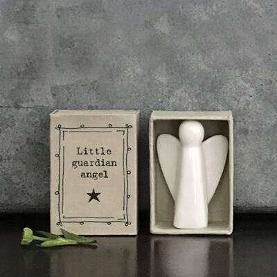 East Of India White Porcelain Guardian Angel - Angel Ornament East Of India White Porcelain Guardian Angel - Angel Ornament