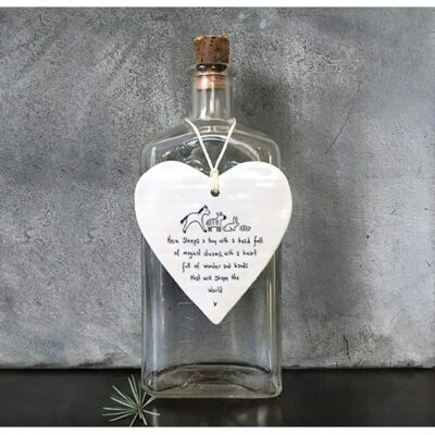 East Of India Baby Boy Heart - Nursery Gift East Of India Baby Boy Heart - Nursery Gift