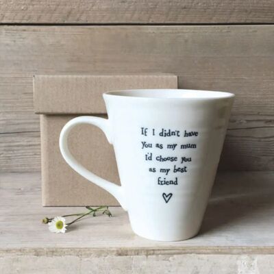 East of India Mum Model Ripple Mug - Porcelain Gift East of India Mum Model Ripple Mug - Porcelain Gift