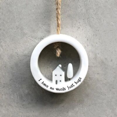 East of India Porcelain Hanger - No Words Just Hugs Home Decoration Gift East of India Porcelain Hanger - No Words Just Hugs Home Decoration Gift