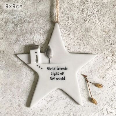 East of India Porcelain Star - Friendship Keepsake Gift White East of India Porcelain Star - Friendship Keepsake Gift White