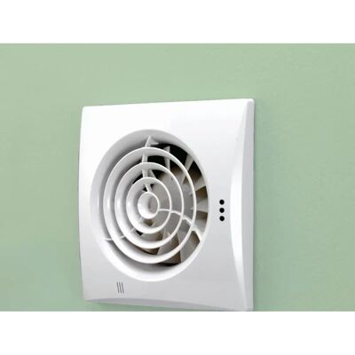 Hib Hush White Wall Mounted Bathroom Fan - Timer & Humidity Sensor Hib Hush White Wall Mounted Bathroom Fan - Timer & Humidity Sensor