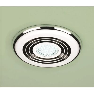 Hib Cyclone Chrome Led High Powered Inline Fan - Bathroom Ventilation Hib Cyclone Chrome Led High Powered Inline Fan - Bathroom Ventilation