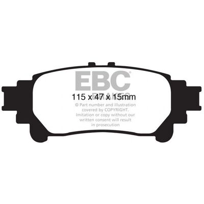 Ebc Tylne klocki hamulcowe Toyota Highlander Sienna Lexus RX450h Gs450h - Tył Ebc Tylne klocki hamulcowe Toyota Highlander Sienna Lexus RX450h Gs450h - Tył