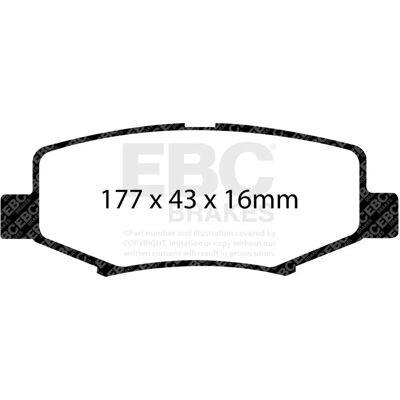 EBC Frâne - DP61799 - Spate - 4 plăcuțe pe axă - Plăcuțe de frână EBC Frâne - DP61799 - Spate - 4 plăcuțe pe axă - Plăcuțe de frână