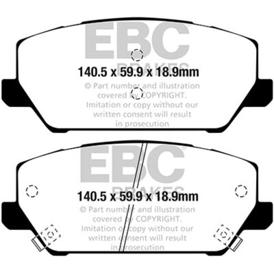 Frembrikker foran EBC DP42343R - Skivebremse Frembrikker foran EBC DP42343R - Skivebremse